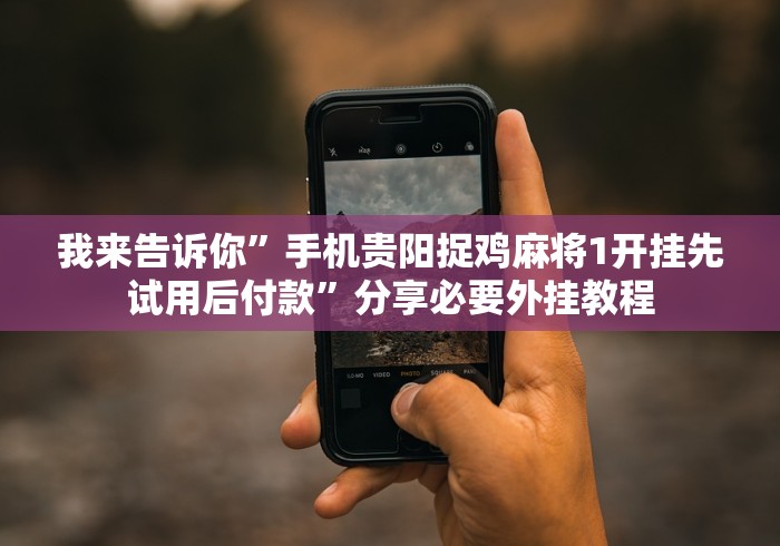 我来告诉你”手机贵阳捉鸡麻将1开挂先试用后付款”分享必要外挂教程