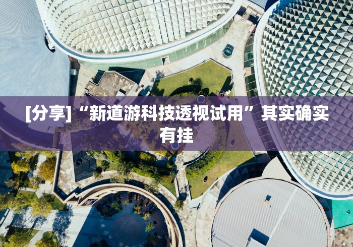 [分享]“新道游科技透视试用”其实确实有挂