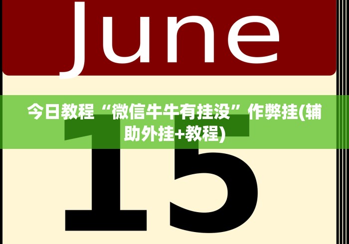 今日教程“微信牛牛有挂没”作弊挂(辅助外挂+教程)