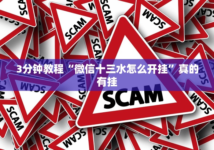 3分钟教程“微信十三水怎么开挂”真的有挂