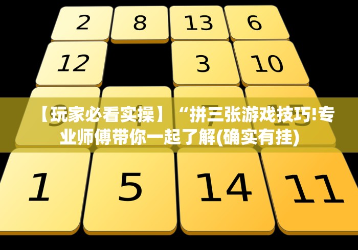【玩家必看实操】“拼三张游戏技巧!专业师傅带你一起了解(确实有挂)