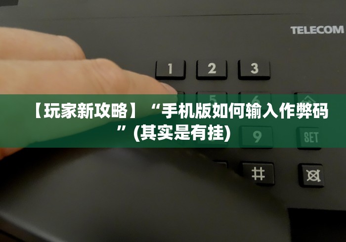 【玩家新攻略】“手机版如何输入作弊码”(其实是有挂)