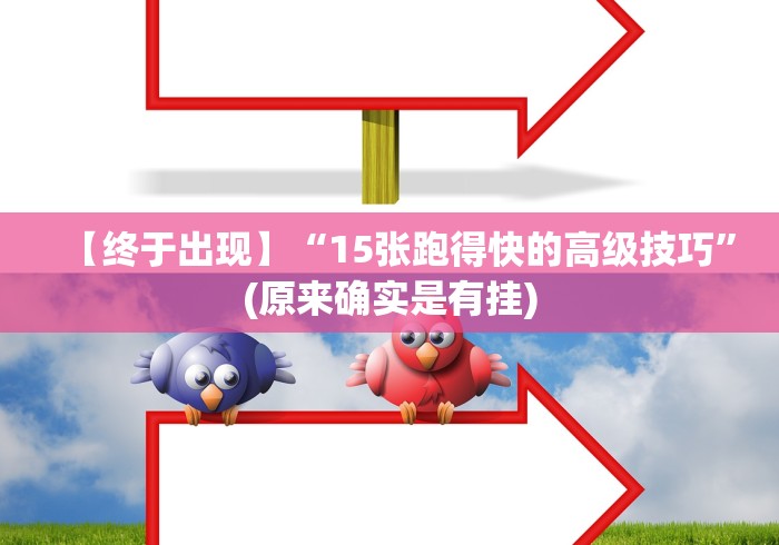 【终于出现】“15张跑得快的高级技巧”(原来确实是有挂)