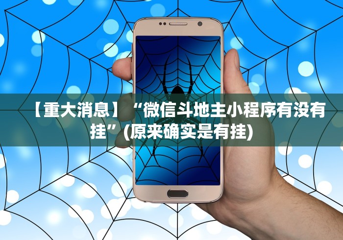 【重大消息】“微信斗地主小程序有没有挂”(原来确实是有挂)