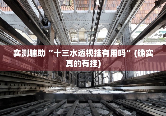 实测辅助“十三水透视挂有用吗”(确实真的有挂)