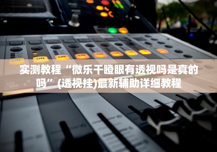 实测教程“微乐干瞪眼有透视吗是真的吗”(透视挂)最新辅助详细教程