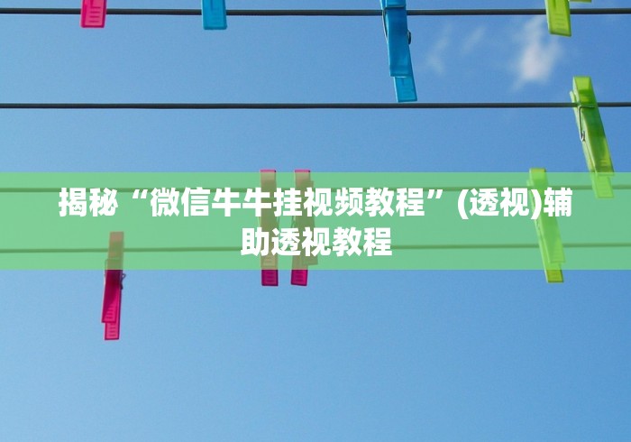 揭秘“微信牛牛挂视频教程”(透视)辅助透视教程