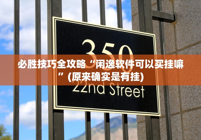 必胜技巧全攻略“闲逸软件可以买挂嘛”(原来确实是有挂)