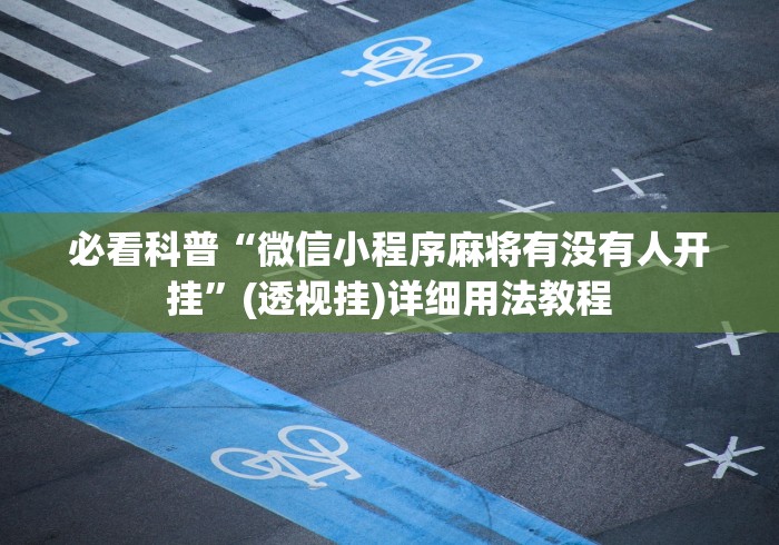 必看科普“微信小程序麻将有没有人开挂”(透视挂)详细用法教程