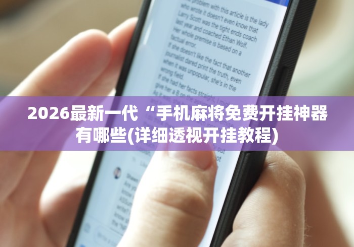 2026最新一代“手机麻将免费开挂神器有哪些(详细透视开挂教程)
