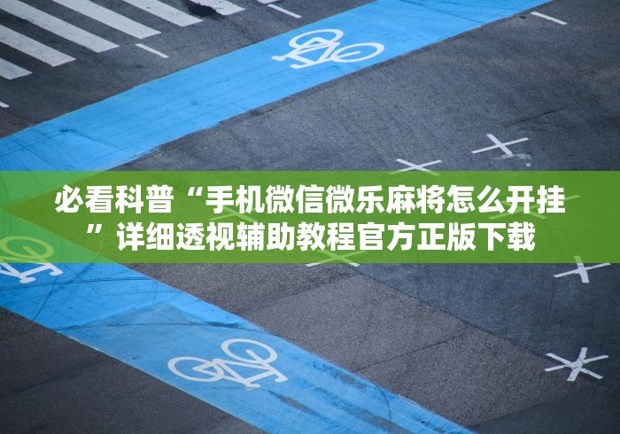 必看科普“手机微信微乐麻将怎么开挂”详细透视辅助教程官方正版下载