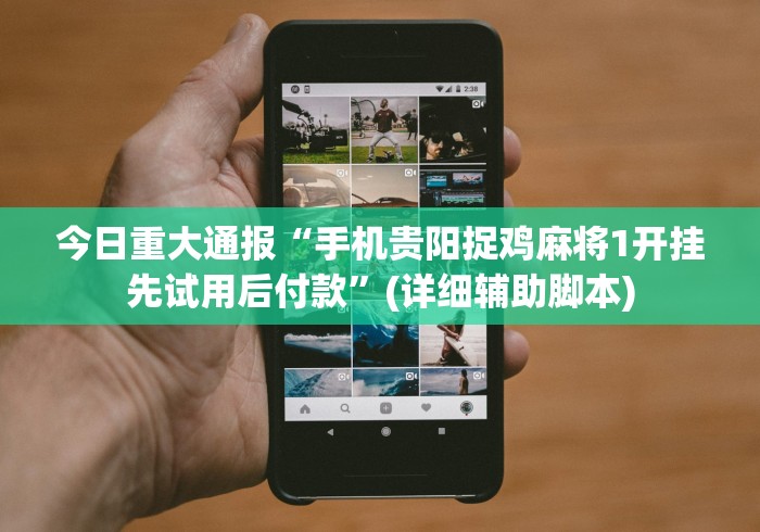 今日重大通报“手机贵阳捉鸡麻将1开挂先试用后付款	”(详细辅助脚本)