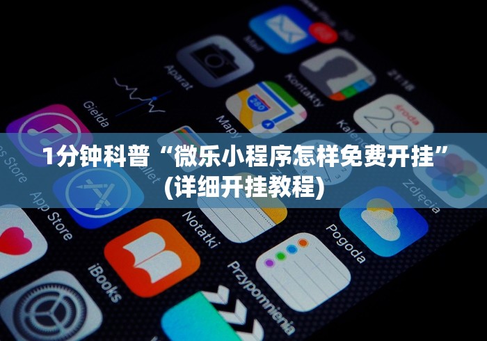 1分钟科普“微乐小程序怎样免费开挂”(详细开挂教程)