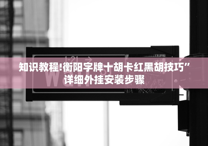 知识教程!衡阳字牌十胡卡红黑胡技巧”详细外挂安装步骤