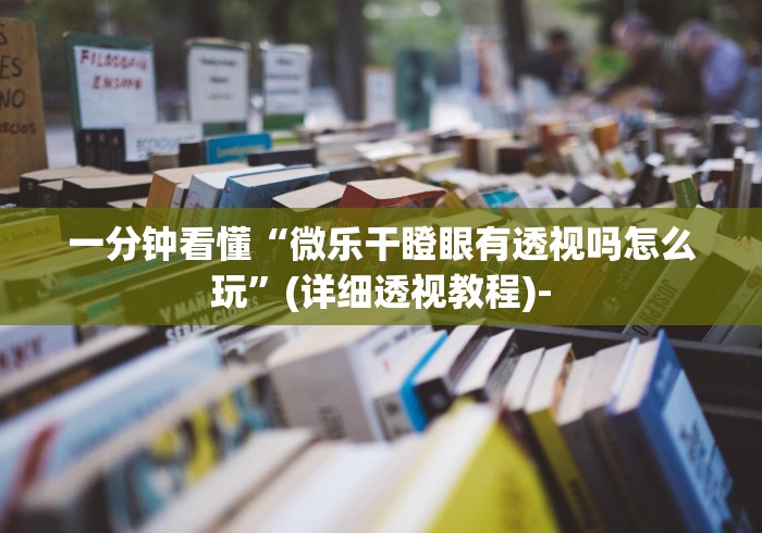 一分钟看懂“微乐干瞪眼有透视吗怎么玩”(详细透视教程)-