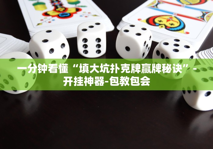 一分钟看懂“填大坑扑克牌赢牌秘诀”-开挂神器-包教包会