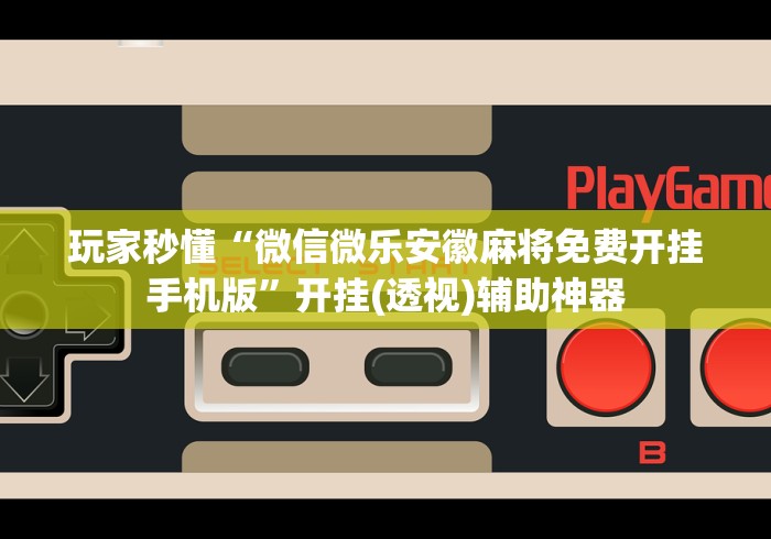 玩家秒懂“微信微乐安徽麻将免费开挂手机版	”开挂(透视)辅助神器