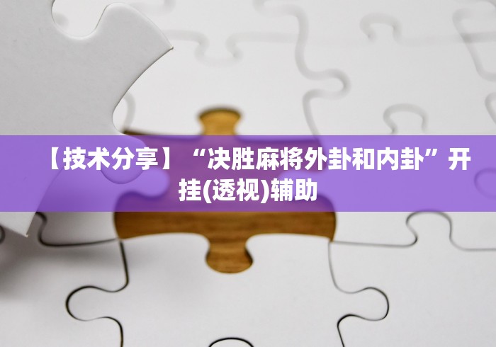 【技术分享】“决胜麻将外卦和内卦”开挂(透视)辅助