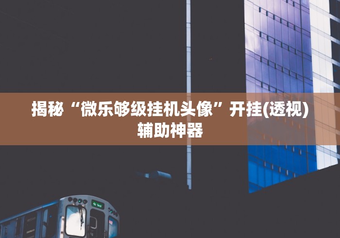 揭秘“微乐够级挂机头像”开挂(透视)辅助神器