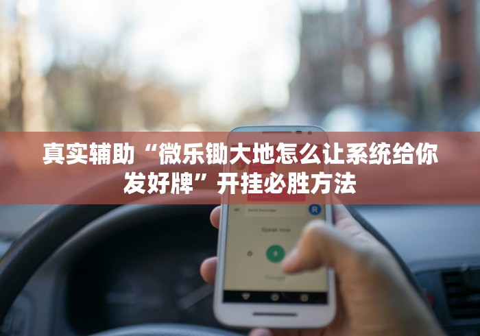真实辅助“微乐锄大地怎么让系统给你发好牌	”开挂必胜方法