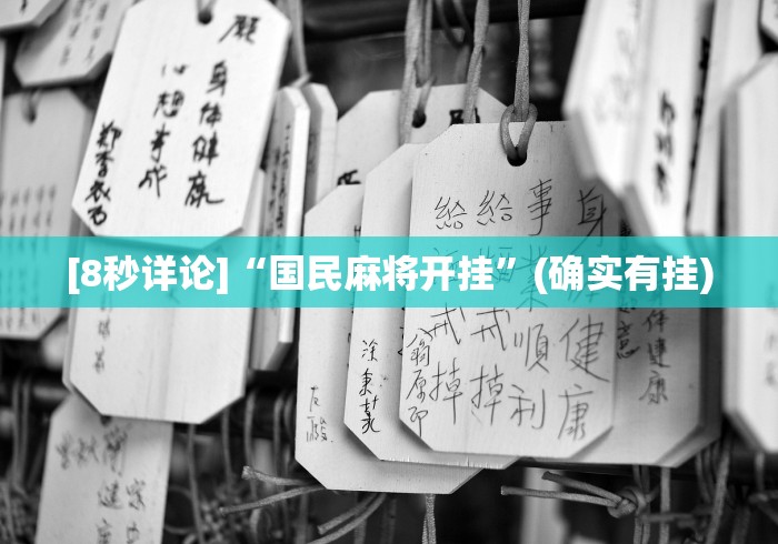 [8秒详论]“国民麻将开挂”(确实有挂)