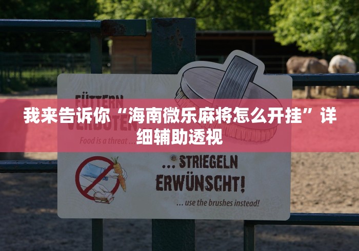 我来告诉你“海南微乐麻将怎么开挂	”详细辅助透视