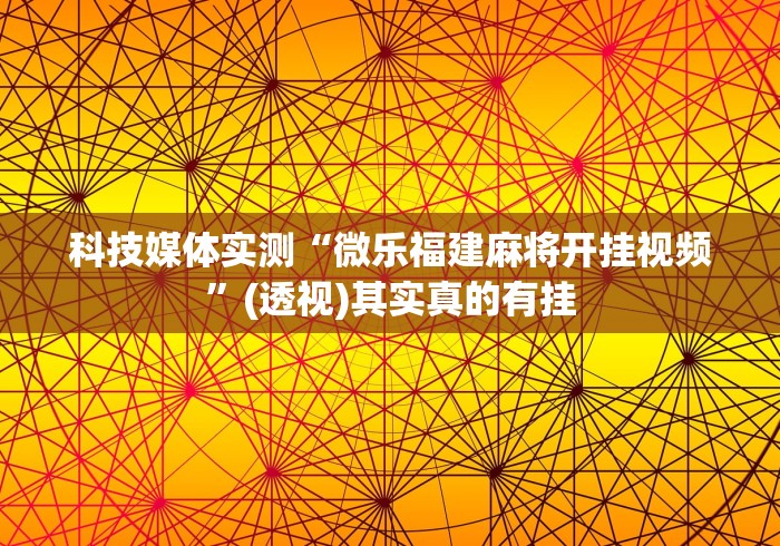 科技媒体实测“微乐福建麻将开挂视频”(透视)其实真的有挂