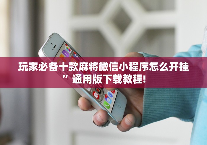 玩家必备十款麻将微信小程序怎么开挂”通用版下载教程!